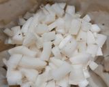 A picture of step 1 of Fresh coconut burfi.