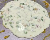 A picture of step 3 of Veg Chilla.