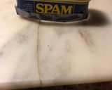 A picture of step 4 of Spam Musubi.