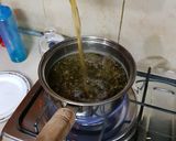 A picture of step 3 of Kashmiri chai.