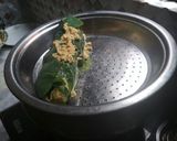 A picture of step 6 of Rikwach/colcasia leaves pakora.