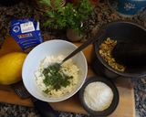 Foto del paso 1 de la receta Pasta fresca con requesón y pistachos al limón