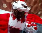 A picture of step 9 of Black forest brownie trifles.