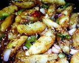 Chilli garlic potatoes recipe step 2 photo
