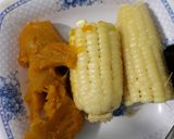Hình bước làm 1 của món Sữa ngô bí đỏ