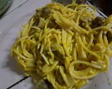 Foto del paso 4 de la receta: Spaghetti con salsa huancaína y mollejitas