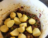 A picture of step 3 of Ossobuco Stew Served with Jamaican Beans in Rice.