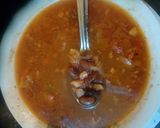 A picture of step 6 of Frijoles Charros.