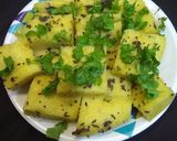 બેસન ખમણ ઢોકળાbesan khaman dhokala in Gujarati ) રેસીપી સ્ટેપ6ફોટો