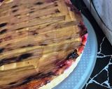 Une image de l'étape 5 de Tarte au flan rhubarbe framboises.