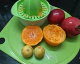 A picture of step 1 of Pomegranate Orange Lime Cocktail.