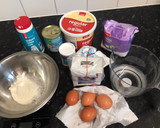 Foto langkah ke 1 dari resep Cake sarang semut 4 telur yang simpel.
