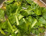A picture of step 4 of Lebanese style lemony brown lentil, potato and spinach soup.
