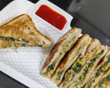 A picture of step 6 of Cheesy Spinach Corn Sandwich.
