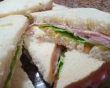 Foto del paso 6 de la receta: Sándwich de Choclo, Jamón, Lechuga y Aceitunas