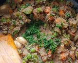 A picture of step 4 of Amaranth (Rajgira) Upma.