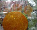 A picture of step 4 of Tricolour Burfi (no fire recipe).