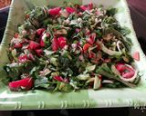 A picture of step 7 of Kabsa and Fattoush 😋.