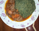 A picture of step 3 of Simple Mukimo with beef stew #4weekschallenge# #authormarathon#.
