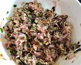 Hình bước làm 2 của món Chả trứng kiến - lá lốt