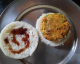 A picture of step 5 of Suji idli burger.