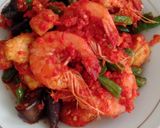 Foto langkah ke 6 dari resep Balado udang terong tahu kacang panjang.