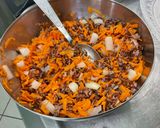 Une image de l'étape 10 de Salade de riz rouge aux tomates, carottes et ciboulette.