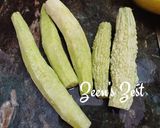 A picture of step 1 of White Bitter Gourd/Karela Fry.