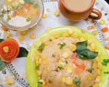 A picture of step 8 of Sweetcorn veg upma and Sweetcorn soup.