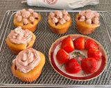 A picture of step 23 of Eggless Strawberry Muffins With Strawberry Buttercream Frosting.