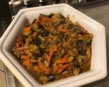 Une image de l'étape 17 de Aubergines, carottes et ciboules au lard et curry.