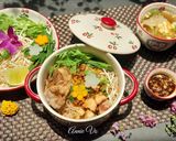Hình bước làm 1 của món Hủ tiếu giò heo và các món tráng miệng