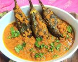 A picture of step 7 of Rajasthani Stuffed Eggplant.