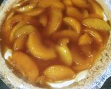 A picture of step 4 of Fried Peach No-Bake Cheesecake.