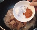 A picture of step 2 of Arvi Gosht.