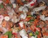 Pas rețetă Supă asiatică de noodles cu fructe de mare și soia 1 fotografie