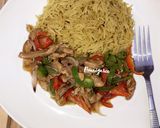 A picture of step 11 of Saffron Rice and Chicken Sauce.