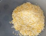 A picture of step 1 of Moong Dal Khichdi.