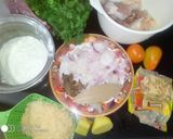 A picture of step 1 of Beef current pulao.