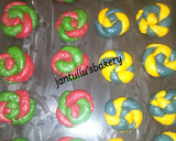 A picture of step 11 of Colourful twisted cookies.