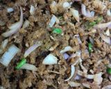 A picture of step 1 of Mince meat pakorey.