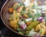 A picture of step 2 of Cauliflower fry.