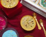 A picture of step 5 of Thandai flavour kesar pista rabdi.