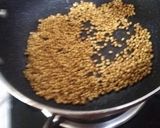 A picture of step 1 of Vangi Bhaat.