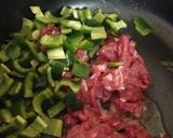 A picture of step 6 of Beef Fajitas with Potatoes 😘😘.