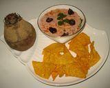 A picture of step 3 of Beetroot Hummus Dip.