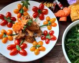 Hình bước làm 1 của món Hoa cỏ mùa Xuân
