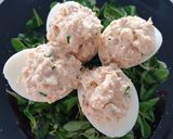 Foto del paso 5 de la receta: Huevos rellenos con mayonesa de mostaza