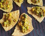 A picture of step 2 of Mexican khakhra chat.