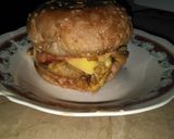 A picture of step 6 of Cheesy Egg Burger.